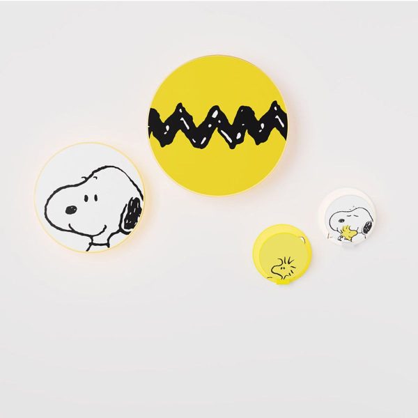 Peanuts Gravy 5 in. LED Warm White Wall Light Yellow Hardwired Snoopy Gravy Hot on Sale