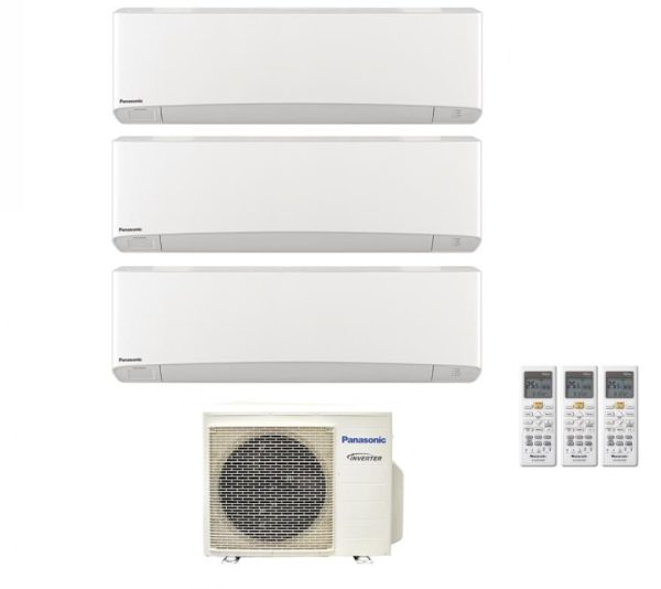 Climatizzatore Condizionatore Panasonic Trial Split Inverter serie ETHEREA WHITE 12+12+12 con CU-3Z68TBE R-32 Wi-Fi Integrato Colore Bianco 12000+12000+12000 For Sale