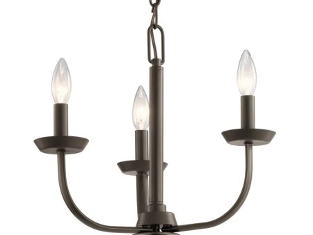 Kennewick 16  3-Light Chandelier, Olde Bronze Finish Hot on Sale