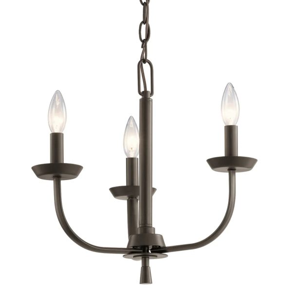 Kennewick 16  3-Light Chandelier, Olde Bronze Finish Hot on Sale