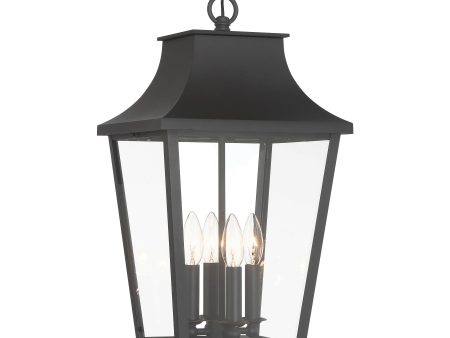 Altimeter 20  4 Lights Outdoor Pendant Light Black Finish For Sale