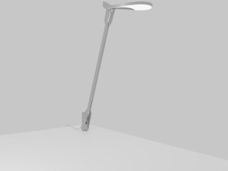 Splitty Pro Silver Contemporary LED Desk Lamp with Through-Table Mount and USB Port Discount