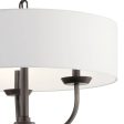 Kennewick 20  3-Light Chandelier with Fabric Drum Shade, Olde Bronze Finish Online Hot Sale