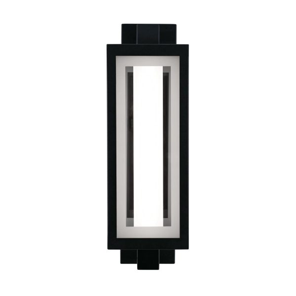 Blake 18   LED Outdoor Wall Sconce with Battery Backup, Black Finish For Sale