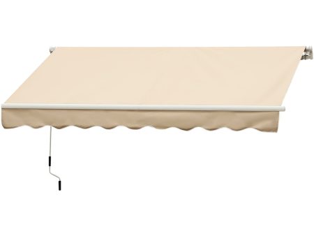 Easycomfort Tenda da Sole Avvolgibile a Caduta con Manovella, in Alluminio e Poliestere, 3x2.5m, Beige Hot on Sale