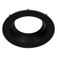 8  Round Trim for Commercial Downlights, Smooth Black Finish Hot on Sale