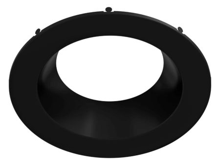 8  Round Trim for Commercial Downlights, Smooth Black Finish Hot on Sale