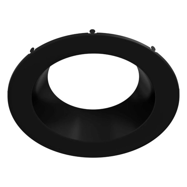 8  Round Trim for Commercial Downlights, Smooth Black Finish Hot on Sale