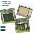 Easycomfort Gazebo da Giardino 3x3.6m in Alluminio con Zanzariera e Tetto in Policarbonato Online Sale