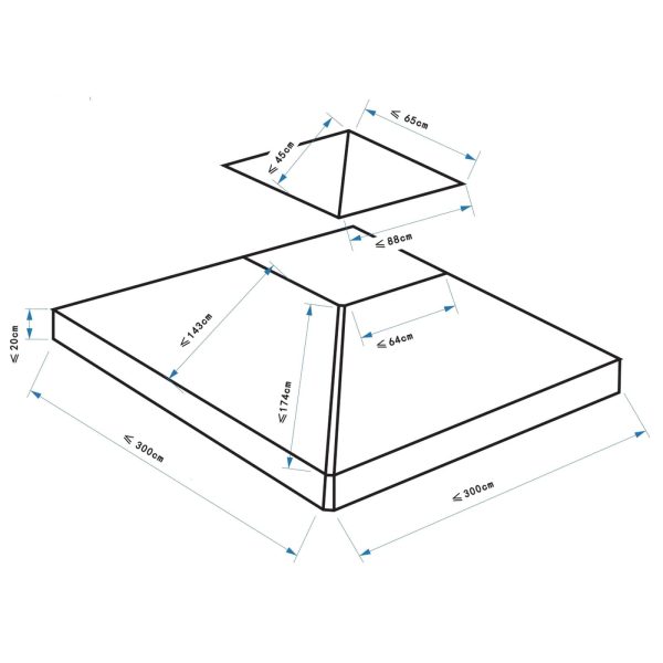 EasyComfort Copertura Telo per Gazebo da Giardino 3x3 m, Tetto Anti-UV Impermeabile in Poliestere Verde Scuro For Sale