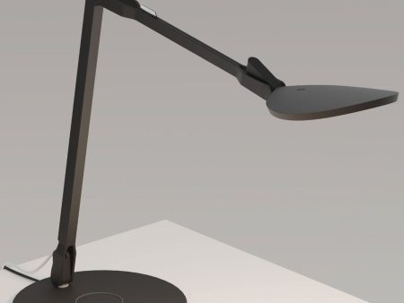 Splitty Reach Matte Black Contemporary LED Desk Lamp with Wireless Charging Base and USB Port Fashion