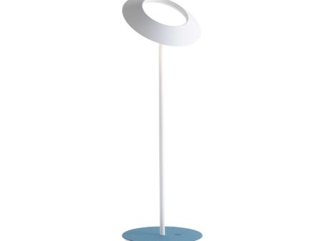 Royyo Matte White With Azure Felt Modern LED Desk Lamp with USB Port Online Sale