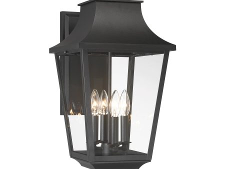 Altimeter 22  4 Lights Outdoor Wall Sconce Black Finish on Sale