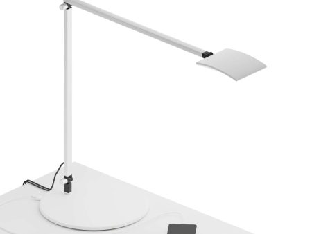 Mosso Pro White Contemporary LED Desk Lamp with Wireless Charging Base Discount