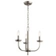 Kennewick 16  3-Light Chandelier, Brushed Nickel Finish on Sale