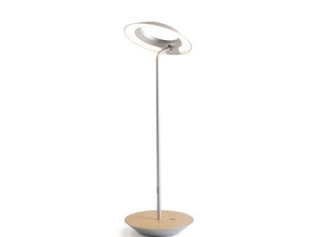 Royyo Silver With White Oak Modern LED Desk Lamp with USB Port Online Sale