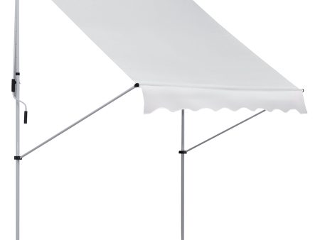 Easycomfort Tenda da Sole da Esterno 2x1.5m a Rullo con Manovella, Altezza e Angolazione Regolabile, Bianco Online Sale