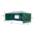 EASYCOMFORT Gazebo da Esterno Impermeabile  in Acciaio e PE con Pannelli Rimovibili, Verde, 3x6m For Cheap