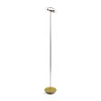 Royyo Chrome with Honeydew Felt Contemporary LED Floor Lamp with USB Port For Sale