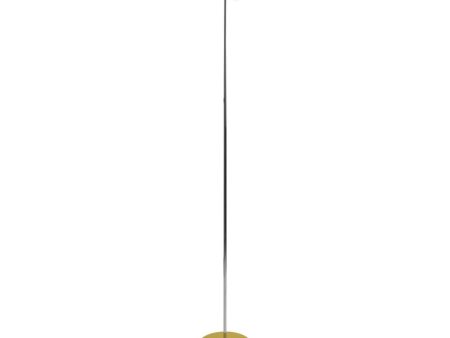 Royyo Chrome with Honeydew Felt Contemporary LED Floor Lamp with USB Port For Sale