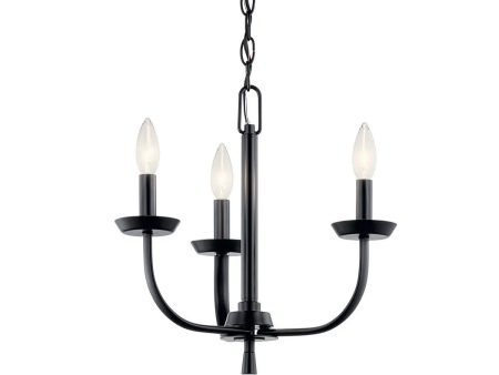 Kennewick 16  3-Light Chandelier, Black Finish Sale