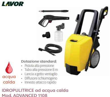 Idropulitrice LAVOR ad Acqua Calda Modello ADVANCED 1108 14574 Online Sale