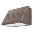 LED Cutoff Wall Pack, 50-125W, 19000 Lm, 30K 40K 50K, On Off Photocell, 120-277V, Bronze For Cheap