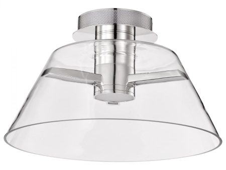 Edmond 17  LED Semi-flush Mount Light, Polished Nickel Finish Online Sale