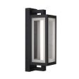 Blake 18   LED Outdoor Wall Sconce with Battery Backup, Black Finish For Sale