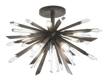 Elsa 23  8 Lights Semi-flush Mount Light Gray Finish Hot on Sale