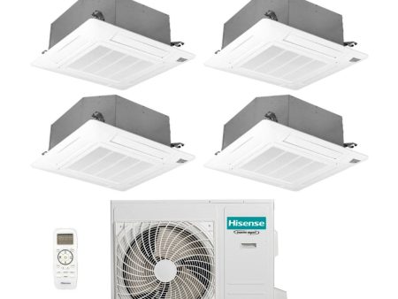 Climatizzatore Condizionatore Hisense Quadri Split a Cassetta 9+9+9+12 con 4AMW105U4RAA R-32 Wi-Fi Optional 9000+9000+9000+12000 con Telecomando e Pannello Incluso - Novità Online