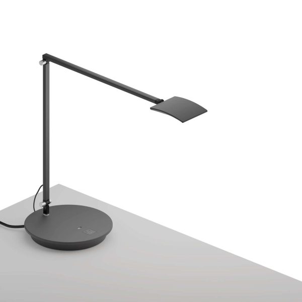 Mosso Pro Metallic Black Contemporary LED Desk Lamp with Power Base Online Hot Sale