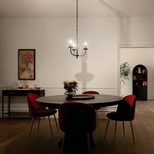 Kennewick 16  3-Light Chandelier, Black Finish Sale