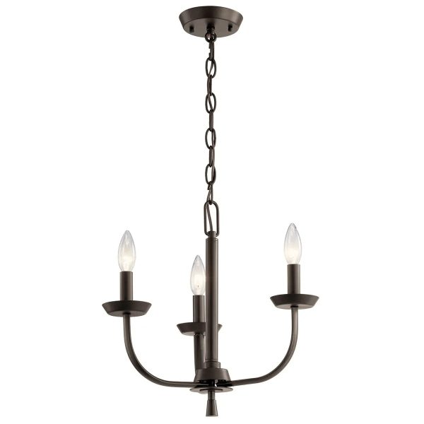 Kennewick 16  3-Light Chandelier, Olde Bronze Finish Hot on Sale