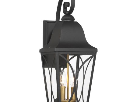 Cardigan 20  2 Lights Outdoor Wall Sconce Black Finish Online Hot Sale