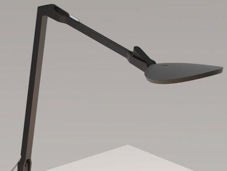 Splitty Reach Matte Black Contemporary LED Desk Lamp with One-Piece Desk Clamp and USB Port Online Sale