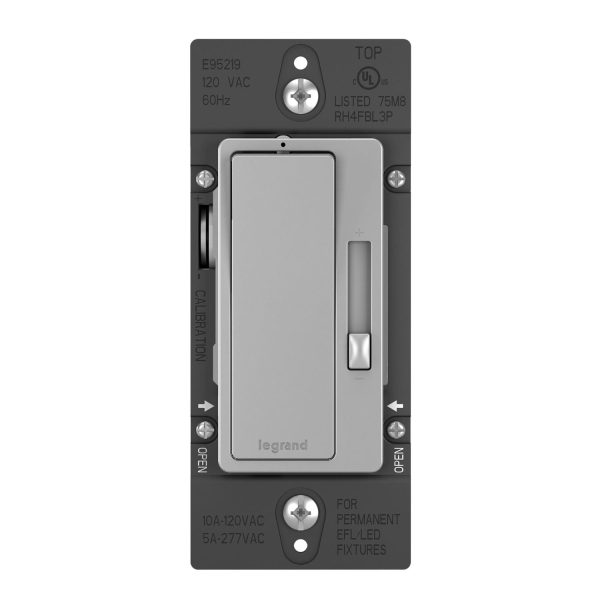 radiant 0-10V Dimmer Switch, LED|Fluorescent, 120V-277V, Gray Fashion