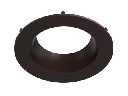 6  Round Trim for Commercial Downlights, Smooth Bronze Finish Online Sale