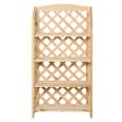 Easycomfort Scaffale Porta Piante da Esterno, Fioriera da Balcone Pieghevole con 4 Mensole Regolabili, Arredamento da Giardino e Casa in Legno, 67x33x123cm Supply