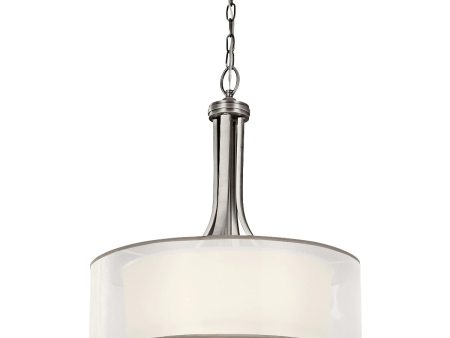 Lacey 24  4-Light Pendant Light with Clear Satin Etched Glass, Antique Pewter Finish Fashion