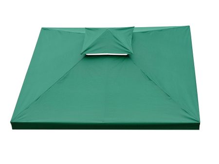 EasyComfort Copertura Telo per Gazebo da Giardino 3x3 m, Tetto Anti-UV Impermeabile in Poliestere Verde Scuro For Sale