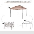 Easycomfort Gazebo da Giardino 3.3x3.3 m in Acciaio e Poliestere con Zanzariera Impermeabile Richiudibile Online Hot Sale