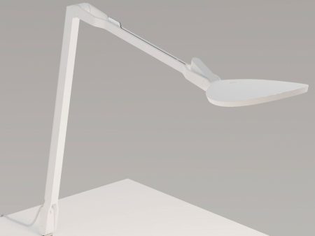 Splitty Reach Matte White Contemporary LED Desk Lamp with Through-Table Mount and USB Port Online