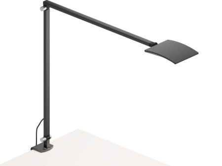 Mosso Pro Metallic Black Contemporary LED Desk Lamp with One-Piece Desk Clamp For Discount