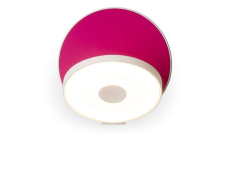 Gravy 5 in. LED Wall Light Hardwire Matte White Body Matte Hot Pink Plate Hot on Sale