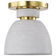 Collins 8  Flush Mount Light, Brushed Brass Finish Supply