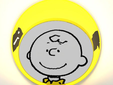 Peanuts Gravy 5 in. LED Warm White Wall Light Yellow Plug-in Charlie Brown Gravy For Cheap