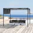 Easycomfort Gazebo a Pergola 3x3m in Acciaio con Tettuccio Scorrevole e 8 Picchetti Inclusi Online