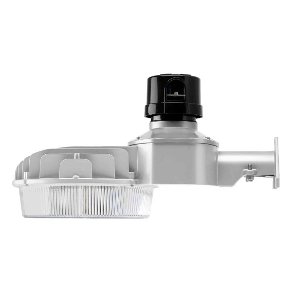 LED Street Light With Photocell, 32-80W, 12000Lm, 30K 40K 50K, Pole Mount, 120-277V, Silver For Sale