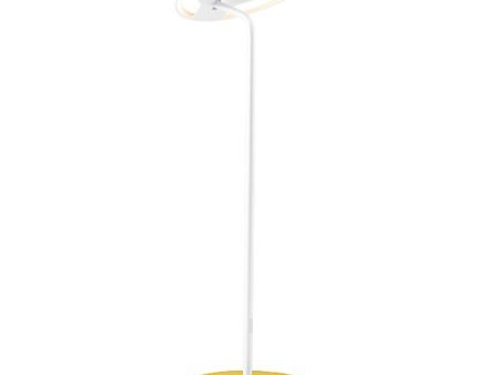 Royyo Matte White With Honeydew Felt Modern LED Desk Lamp with USB Port Online now